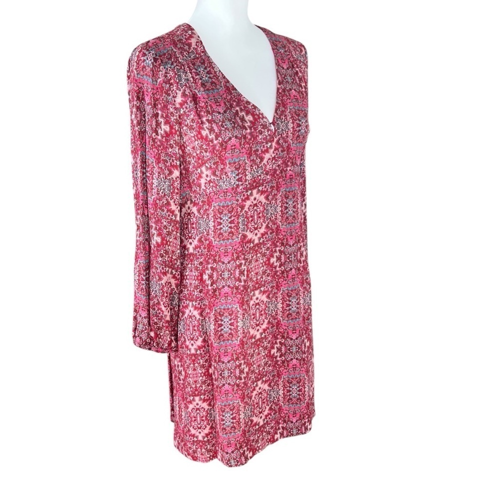 Silk Nanette Lepore Pink Patterned Dress Size 6 - Picture 5 of 10